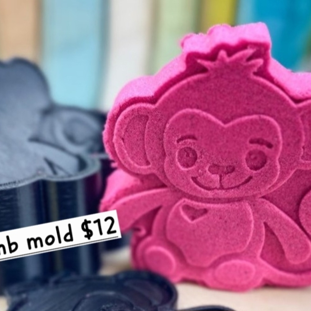 Pink Monkey Bath Bomb Mold
